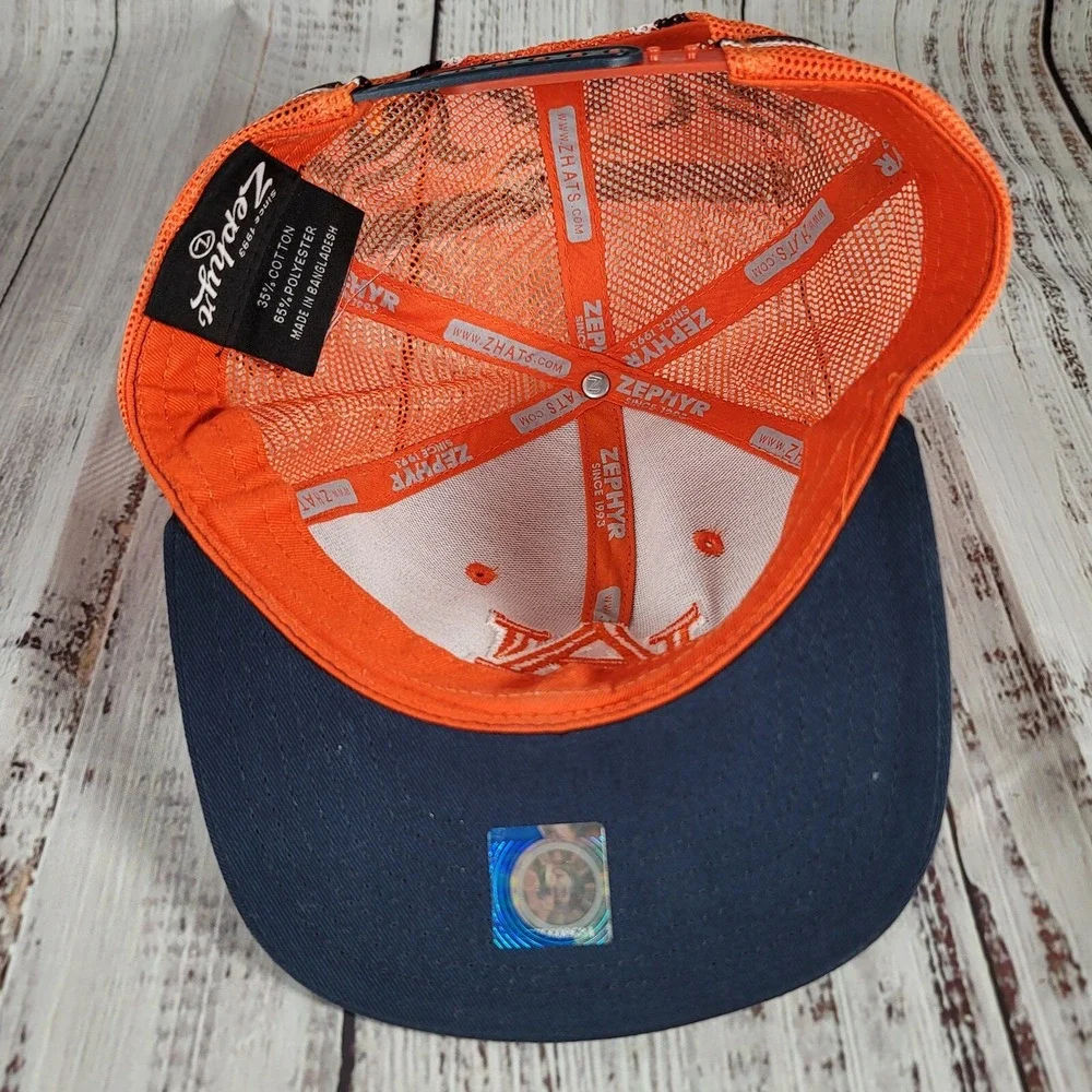 Auburn Ncaa‎ Kids Zephyr Blue Orange Adjustable Mesh Snapback Cap Hat